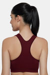 Amante Non Padded Sports Bra - Pomegranate — thumbnail 5