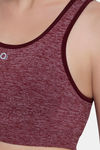 Amante Non Padded Sports Bra - Pomegranate — thumbnail 8