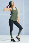 Amante Moisture Wicking Relaxed Tank Top - Army Green — thumbnail 3