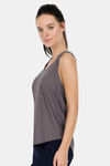 Amante Moisture Wicking Relaxed Tank Top - Lava Stone — thumbnail 3