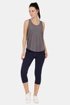 Amante Moisture Wicking Relaxed Tank Top - Lava Stone — thumbnail 4