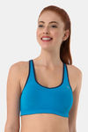 Amante High Impact Padded Easy Movement Racerback Sports Bra - Blue — thumbnail 5