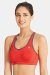 Amante High Impact Padded Easy Movement Sports Bra - Red — thumbnail 4