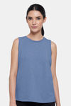 Amante Super Soft Relaxed Tank Top - Infinity Blue Marl — thumbnail 1