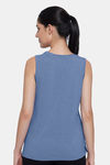 Amante Super Soft Relaxed Tank Top - Infinity Blue Marl — thumbnail 2