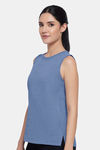 Amante Super Soft Relaxed Tank Top - Infinity Blue Marl — thumbnail 3