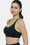 Amante Padded Moisture Wicking Sports Bra - Black — thumbnail 2