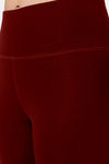 Amante High Rise Anti Microbial Leggings - Burgundy — thumbnail 4