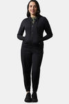 Amante Mid Rise Cotton Joggers - Black — thumbnail 5