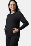 Amante Cotton Sweatshirt - Black — thumbnail 3