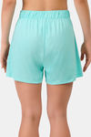 Amante Knit Cotton Blend Shorts - Aruba Blue — thumbnail 2