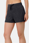 Amante Knit Cotton Blend Shorts - Charcoal — thumbnail 2