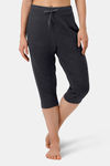 Amante Knit Cotton Blend Capri - Charcoal — thumbnail 1
