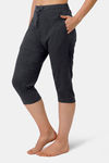 Amante Knit Cotton Blend Capri - Charcoal — thumbnail 2