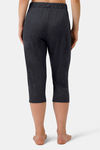 Amante Knit Cotton Blend Capri - Charcoal — thumbnail 3