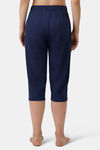 Amante Knit Cotton Blend Capri - Navy — thumbnail 3