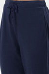 Amante Knit Cotton Blend Capri - Navy — thumbnail 4