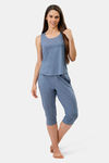 Amante Knit Cotton Blend Capri - Tempest — thumbnail 5