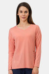 Amante Knit Cotton Blend Top - Canyon Clay — thumbnail 5