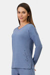 Amante Knit Cotton Blend Top - Tempest — thumbnail 2
