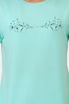 Amante Knit Cotton Blend Top - Aruba Blue — thumbnail 4