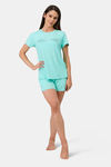 Amante Knit Cotton Blend Top - Aruba Blue — thumbnail 5