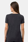 Amante Knit Cotton Blend Top - Charcoal — thumbnail 2