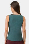 Amante Knit Cotton Blend Top - Olive — thumbnail 3