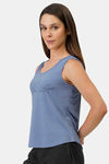 Amante Knit Cotton Blend Top - Tempest — thumbnail 2