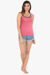 Amante Cotton Camisole - Bright Coral — thumbnail 4