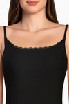 Amante Cotton Elastane Camisole - Black — thumbnail 4