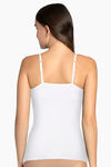 Amante Cotton Elastane Camisole - White — thumbnail 3