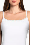 Amante Cotton Elastane Camisole - White — thumbnail 4