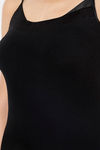 Amante Rayon Elastane Chemise - Black — thumbnail 4