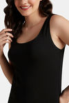 Amante Cotton Elastane Camisole - Black — thumbnail 4