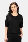 Amante Unwind Crop Top - Black — thumbnail 1