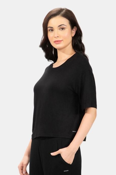 Amante Unwind Crop Top - Black — image 2