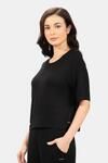 Amante Unwind Crop Top - Black — thumbnail 2
