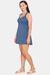 Amante Nylon Elastane Slip-On Swimdress - Globe — thumbnail 2