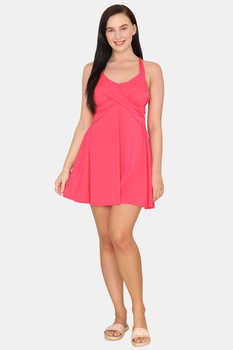 Amante Nylon Elastane Slip-On Swimdress - Maui Rose — image 4
