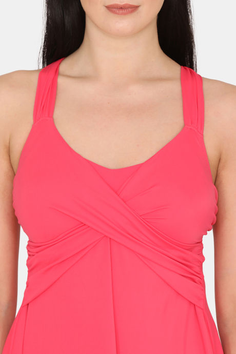 Amante Nylon Elastane Slip-On Swimdress - Maui Rose — image 5