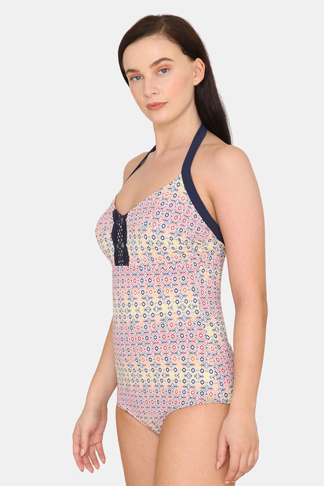 Amante Polyamide Elastane Tie-On Maillot - Ethnic Print — image 2