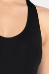 Amante Nylon Slip-On Swimdress - Black — thumbnail 5