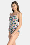 Amante Nylon Slip-On Swimsuit - Tropical Print — thumbnail 2