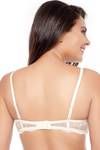 Zivame Lace Embrace Convertible Straps Extreme Push Up Bra-Offwhite and Green — thumbnail 4