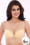 Zivame Lace Embrace Level 3 Push-up Wired Multiway Bra- Skin n Lime — thumbnail 1