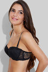 Zivame All That Lace Explosive Pushup Strapless Bra- Black — thumbnail 3
