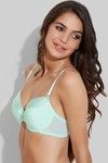 Zivame Satin Edge Padded T-shirt Bra- Green — thumbnail 2