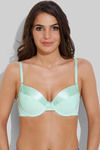 Zivame Satin Edge Padded T-shirt Bra- Green — thumbnail 4