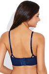 Zivame Cuppa Contrast Padded Longline Bra- Black n Blue — thumbnail 2